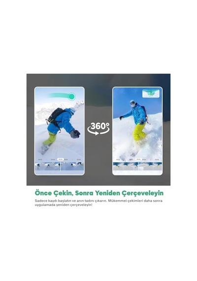 Action Cam 360 İn 5.7k, Fotoğraf 72mp