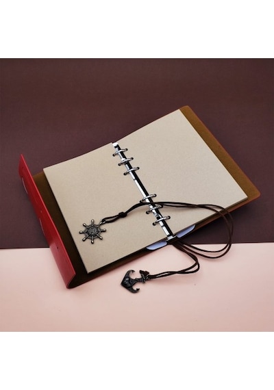 Deri Pusula Tasarımlı Defter Diğer