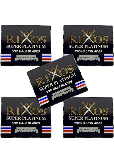Rixos Super Platinum Berber Ustura Tıraş Bıçağı 5 Paket/500 Adet Yarım Jilet