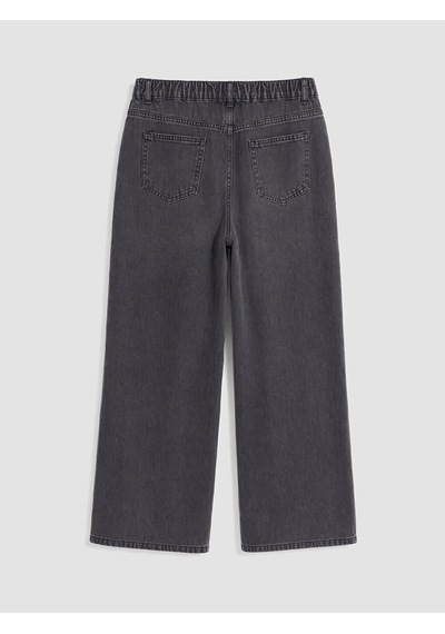 Lcw Curve Gri Beli Lastikli Straight Fit Kadın Jean Pantolon