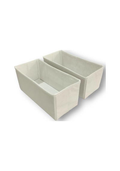 2'li Beyaz Çekmece İçi Düzenleyici Organizer Set - Çok Amaçlı Dolap İçi Kutu Seti 28 13 13 Diğer