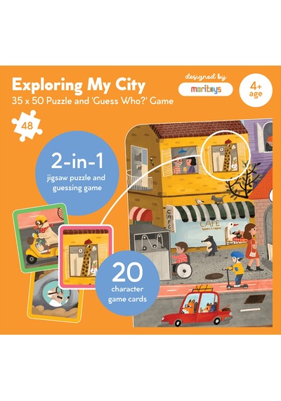 Moritoys Exploring My City - 2in1 Puzzle Ve Bil Bakalım Kim Oyunu