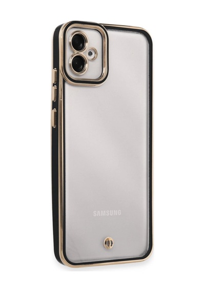 Samsung Galaxy A04e Kılıf Liva Lens Silikon - Siyah