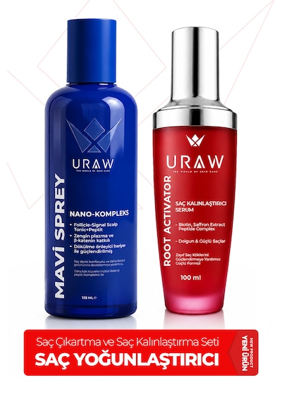 Mavi Sprey & Root Activator Saç Çıkarma Ve Saç Kalınlaştırma Tam Bakım Seti