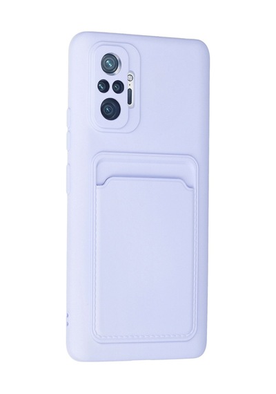 Xiaomi Redmi Note 10 Pro Uyumlu Kılıf Kelvin Kartvizitli Silikon - Lila