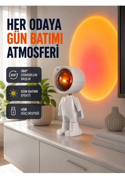 Buğz Loş Işıklı Şarjlı Ortam Lambası Kompakt Ve Portatif Yeni Nesil .