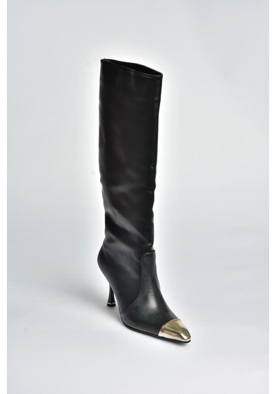 Fox Shoes V752574109 Siyah İnce Topuklu Kadın Çizme Siyah