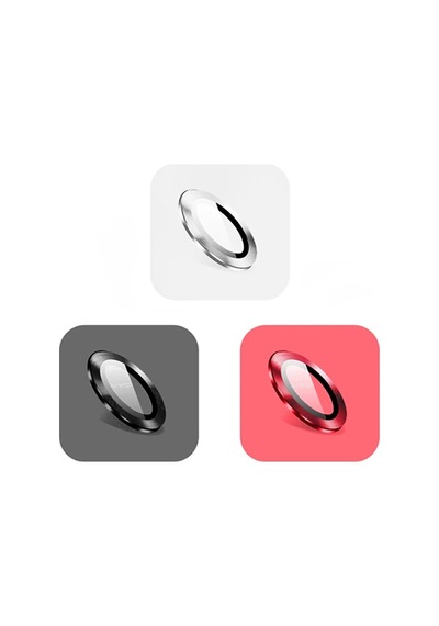 Ally iPhone Uyumlu 11 6.1 3d Metal Çerçeveli Kamera Lens Koruyucu-1852