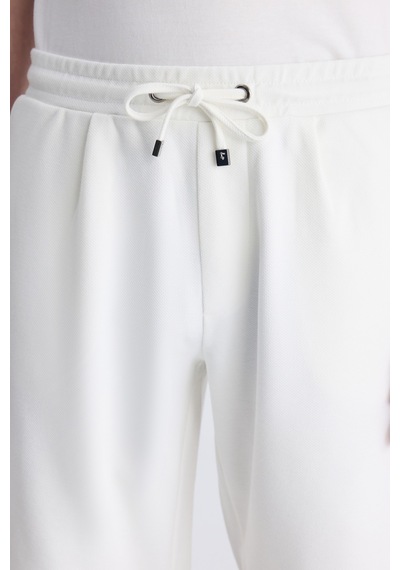 D's Damat Ds Damat Regular Fit Ekru Armürlü Pamuklu Örme Şort 4hc1300100012 E01