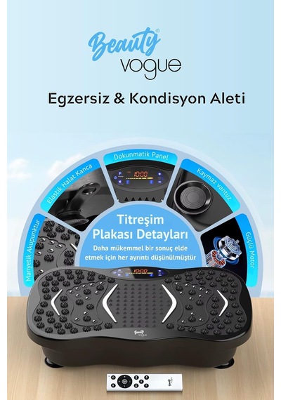 Bluetooth'lu Titreşimli Egzersiz Aleti Tüm Vücut Egzersizi Için Ev Ofis Spor Aleti