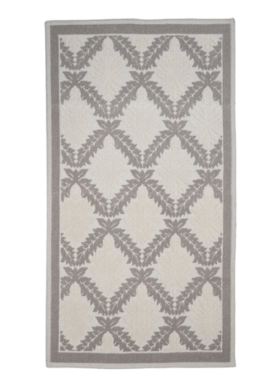 Yüksek Emici Pamuk Dokuma Banyo Halısı - Pamuklu Kaymaz Taban Dikdörtgen Banyo Kilim 80 X 200 Ebatlarında Bej