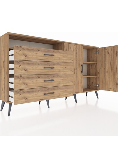Arges Konsol 3 Raflı 4 Çekmeceli 2 Kapaklı 176x30x99 Çam-çam Atlas Çam/atlas Çam - Atlas Çam Arges Konsol 3 Raflı 4 Çekmeceli 2 Kapaklı 176x30x99 Çam-çam Atlas Çam/atlas Çam - Atlas Çam