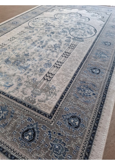 İpek Halı Kalitesinde Seccade 80x125 Cm Yumuşak Viscon İplik, Hediyelik Ve Çeyizlik Namazlık Turkuaz & Krem İpek Halı Kalitesinde Seccade 80x125 Cm Yumuşak Viscon İplik, Hediyelik Ve Çeyizlik Namazlık Turkuaz & Krem