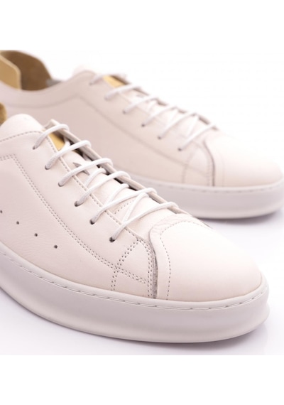 Dgn 5580 Erkek Yuvarlak Burun Bağcikli Sneaker Ayakkabi 5580-2505-R2728 Beyaz