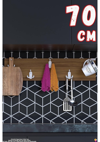 Geyik 15 Kancalı Mutfak Askısı 3'lü Set 66,4x19 Cm - Şık Tasarım, Çok Amaçlı Düzenleyici Ve Yer Tasarrufu 70 Cm Geyik 15 Kancalı Mutfak Askısı 3'lü Set 66,4x19 Cm - Şık Tasarım, Çok Amaçlı Düzenleyici Ve Yer Tasarrufu 70 Cm