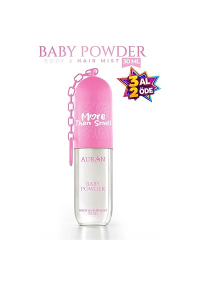 Auran Bebek Pudrası Vücut & Saç Spreyi Besleyici Ve Onarıcı Saç Parfümü Anahtarlıklı Vücut Parfümü Charm Body & Hair Mist Sprey 30 Ml