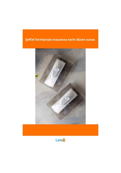 Modern Şeffaf Peçetelik 24x16 Cm Kaliteli Plastik 1 Adet