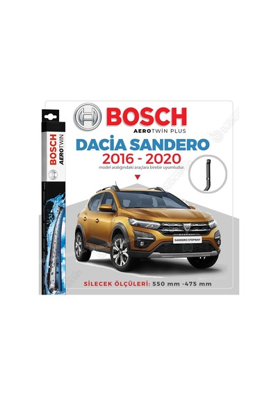 Dacia Sandero Muz Silecek Takımı 2016-2020 Bosch Aerotwin