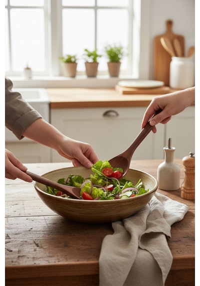 Akayev Akasya 2li Salata Kaşık Seti