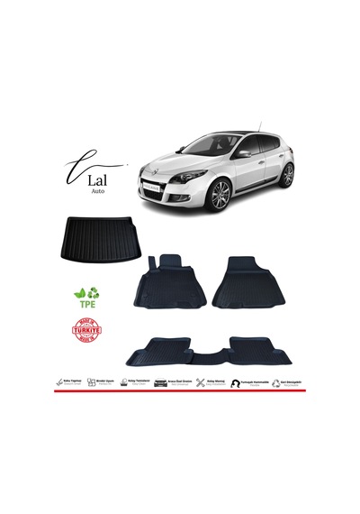 Renault Megane 3 Hatchback-coupe 2009-2015 3d Havuzlu Paspas