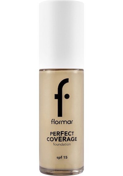 Flormar Perfect Coverage Yoğun Kapatıcı Su Bazlı Fondöten (Nötr Alt Ton) -102 Soft Beige -8682536058162