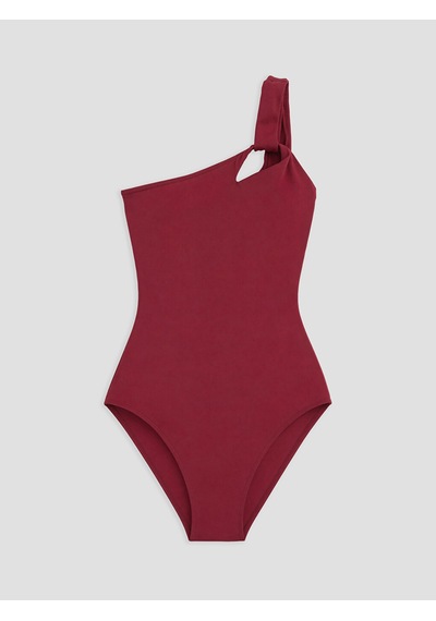 Lcw Dream Bordo Tek Omuz Kadın Mayo
