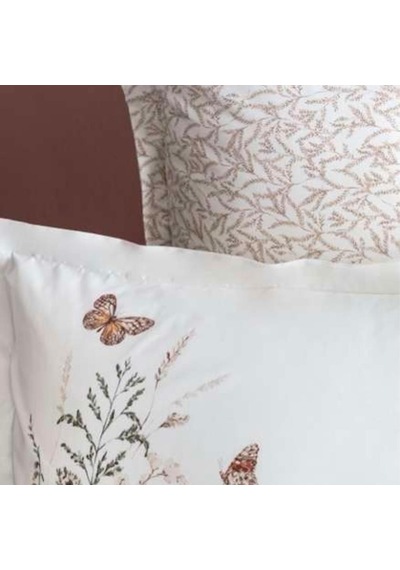 Apricitas Home Çift Kişilik Nevresim Takımı Papillo Blush Kahverengi