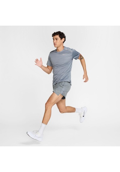 Nike Dri-fıt Miler Erkek Koşu Gri Tişört