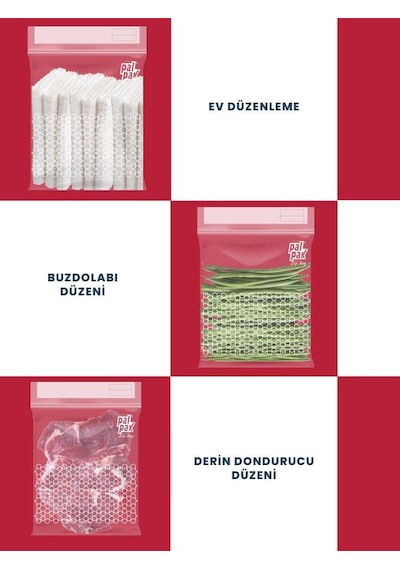 Zip Bag Premium Kilitli Çok Amaçlı Poşet 20 Adet 27x30 Cm Şeffaf