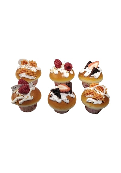 Mucit Home 1 Adet Cupcake Görünümlü Buzdolabı Magneti 3d Tatlı Tasarımlı Dekoratif Mutfak Süsü