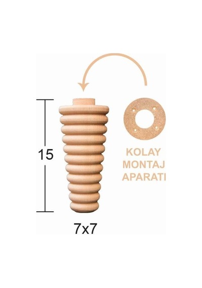 Torna Ayak 15Cm Doğal Ağaç Ft18