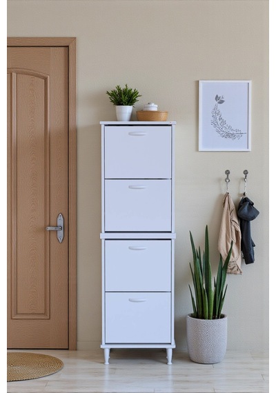 Eliusta Elenio 52 Cm Genişlik Beyaz Renk Ayaklı 4 Kapaklı Ayakkabılık 52x168x26 Cm Ayakkabılık Beyaz Eliusta Elenio 52 Cm Genişlik Beyaz Renk Ayaklı 4 Kapaklı Ayakkabılık 52x168x26 Cm Ayakkabılık Beyaz