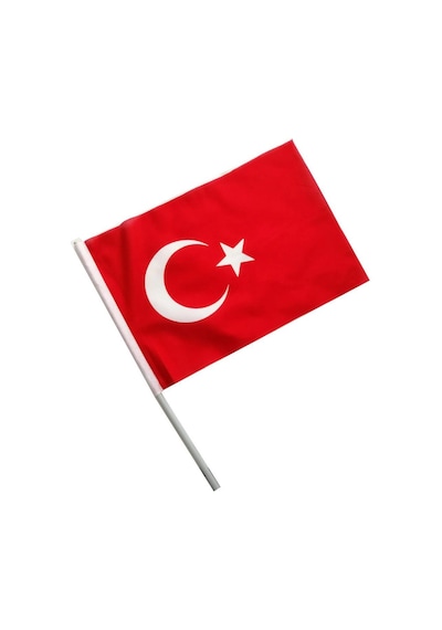 Vatan Bez Bayrak Sopalı 5 Adet 20x30 CM