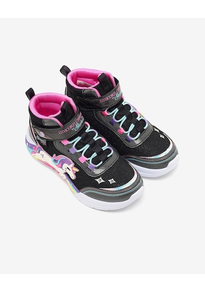 Skechers Unıcorn Chaser Büyük Kız Çocuk Siyah Işıklı Bot 303302l Bkmt Siyah