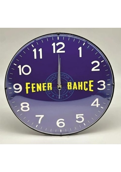 Fenerbahçe Lisanslı Duvar Saati Yazılı 0240-keçe-şekilli-48cm