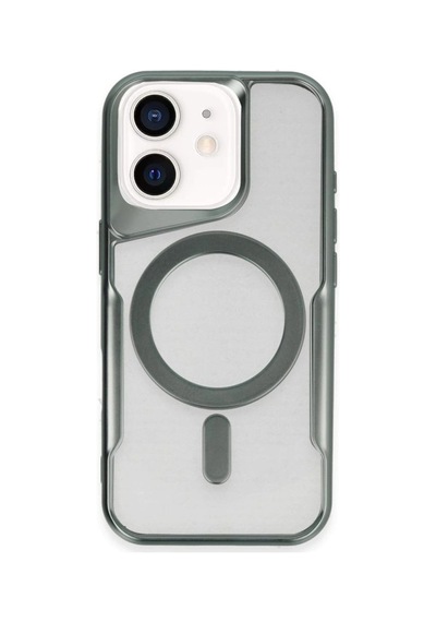 Apple Uyumlu  iPhone 11 Kılıf Boyi Magsafe Silikon Kapak Yeşil