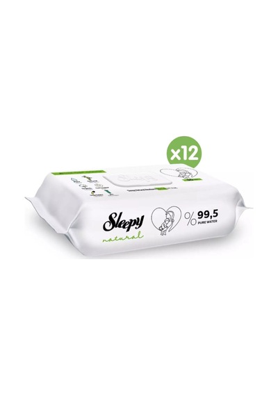 Sleppy Natural Islak Havlu 12x90'lı
