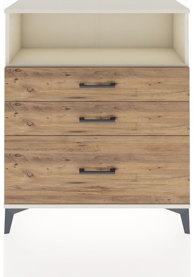Arges Şifonyer Tek Raflı 3 Çekmeceli 88x30x106 Aytaşı-çam Aytaşı