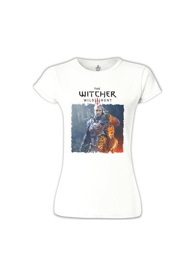 The Witcher 3 - Wild Hunt Beyaz Kadın Tshirt 001