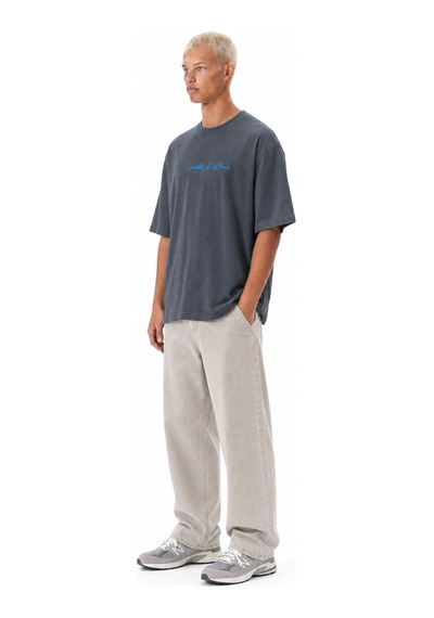 Respire Erkek Goats Baskılı Oversize T-shirt Füme