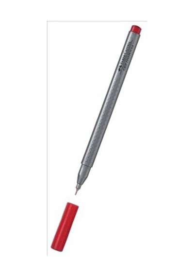 Faber-castell Grip Finepen 0,4 Mm Kırmızı 1 Adet Yıkama Sonrası Leke Bırakmayan Kalem