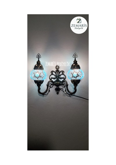 Çiftli Aplik Mavi - 770682524 Mavi