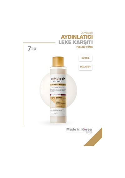 Pirinç Özü & Niasinamid-seramid İçeren Tonik Peeling Ve Aydınlatıcı Çift Etkili Bakım 200ml