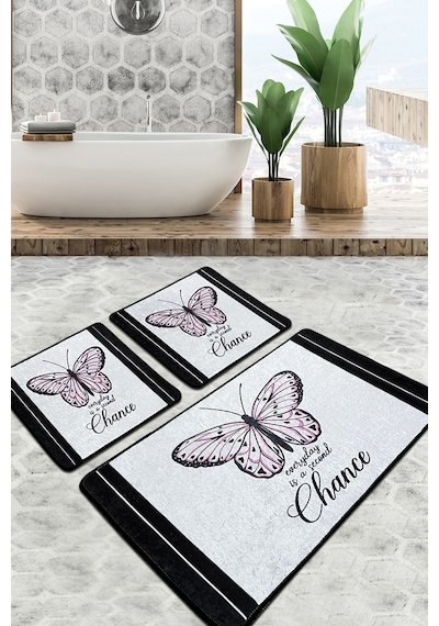 Change Banyo Halısı Djt 3 Lü Set Çok Renkli