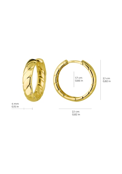 Goldkupe 14 Ayar Altın Halka Küpe 5,35 Gr-6440