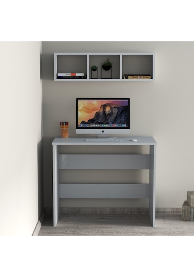 Tanmob Çalışma Masası Raflı Beyaz - Clm0201