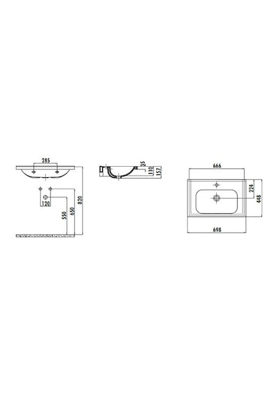 Creavit Id070 Ideal Dolap Uyumlu Lavabo 45 x 70 CM Beyaz Creavit Id070 Ideal Dolap Uyumlu Lavabo 45 x 70 CM Beyaz