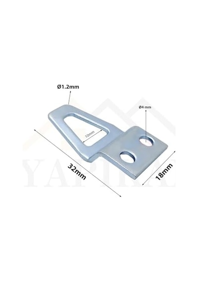 Mr.bracket 10 Ad. Tablo Kancası Kıvrık Model - Metal Çerçeve Askısı Aparatı - Vidalı Fotoğraf Resim Asma Kancası 100