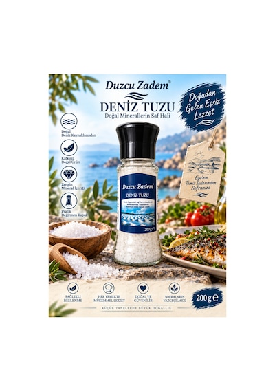 Deniz Tuzu Değirmen Kapak 200 Gr
