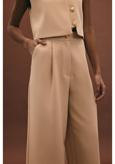Sateen Lucy Pantolon - Bej-136954 Bej